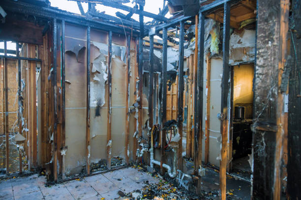 Professional Fire Damage Removal technician working in Lockland, OH